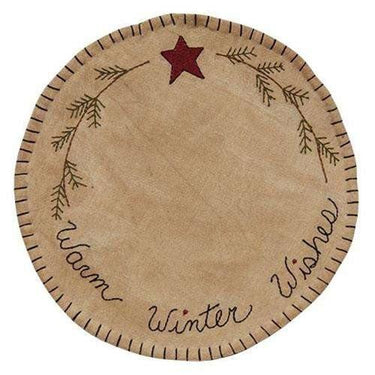 Warm Winter Wishes Round Mat, 10